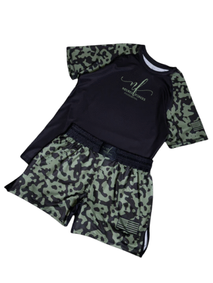Marsh Green Fight Kit (5 & 7" Fight Short & Rashguard Bundle)