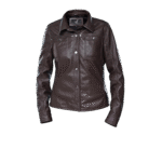 Jild Womens Button Front Lambskin Leather Jacket Shacket - Casual Shirt Long Sleeve Leather Jacket Women with Bust