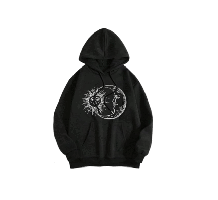 Women's Graphic Hoodies Fleece Oversized Sweatshirt Long Sleeve Sweaters With Pocket