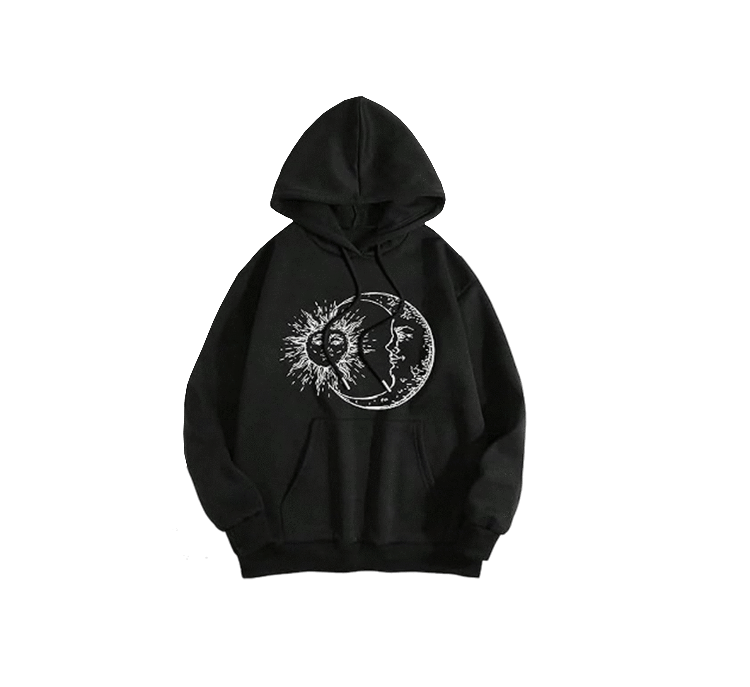 1 Women's Graphic Hoodies Fleece Oversized Sweatshirt Long Sleeve Sweaters With Pocket - Image 1