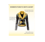 RISISSIDA Women Faux Leather Jacket Studded Rivet Spring Fall Winter Fashion, Moto Biker Trendy Clothes Streetwear Belted - Image 3