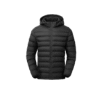 TBMPOY Men's Lightweight Puffer Jackets Detachable Hood Water-Resistant Casual Winter Coat Hooded Insulated for Travel Ski