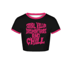 Womens Crop Tops Summer Casual Short Sleeve Goth Halloween Graphic Cropped T Shirts