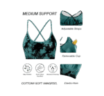 Women's Sports Bras Tie-dye Seamless Workout Criss Cross Gym Yoga Strappy Crop Bra - Image 3