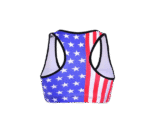 Women's Aerobics Gym Dance Yoga Vest Printed Sports Bra Top Vest - Image 2