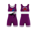 NeuresForces Men’s Wrestling Singlet – Purple WrestleWolf Design