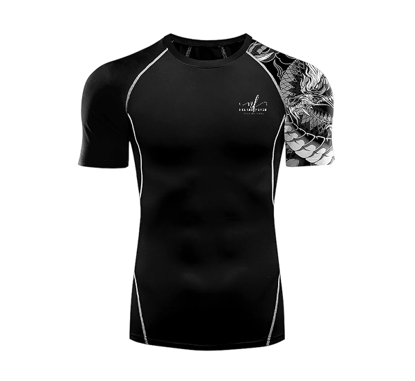 9c28e426-bca0-4fb8-b829-8b7730a3cf29_removalai_preview Men's Rash Guard Shirts Sun Protection UPF 50+ Short Sleeve BJJ Jiu Jitsu Workout Swim Compression Shirt (Copy) - Image 1