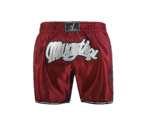 Fight Shorts for Kick Boxing, Combat Sports, MMA, Cage Fighting, Grappling, Martial Arts - Burgandy/Black