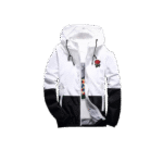 Rexcyril Men's Rose Floral Windbreaker Hooded Jacket Lightweight Casual Full Zip Flower Coat