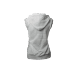 Womens Cotton Zip Up Hoodie Vest - Image 2