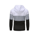 Men's Pullover Hoodies Plaid Jacquard Long Sleeve Drawstring Hipster Casual Hooded Sweatshirts with Kanga Pockets - Image 2