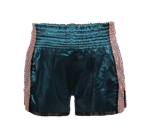 Neures Forces Dragon Muay Thai Fighting Shorts – Teal with Bronze Detailing - Image 2