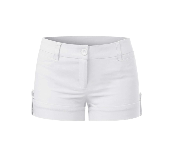 wdr4t5 Women's Casual Body Enhancing Comfort Cuffed Shorts with Pockets - Image 1