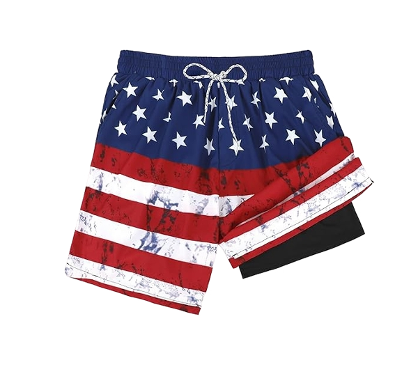 xxx Men's Swim Trunks Board Shorts Quick Dry Mens Swimming Trunks with Compression Liner - Image 1