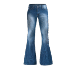 Neures Forces Mens Flare Jeans Bell Bottoms Pants Blue