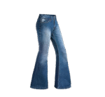 Neures Forces Mens Flare Jeans Bell Bottoms Pants Blue - Image 3