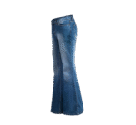 Neures Forces Mens Flare Jeans Bell Bottoms Pants Blue - Image 4