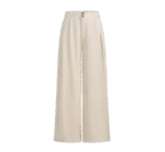 Neures Forces Girl's Pleated Wide Leg Pants Button Zipper Fly High Waisted Long Trousers with Pocket