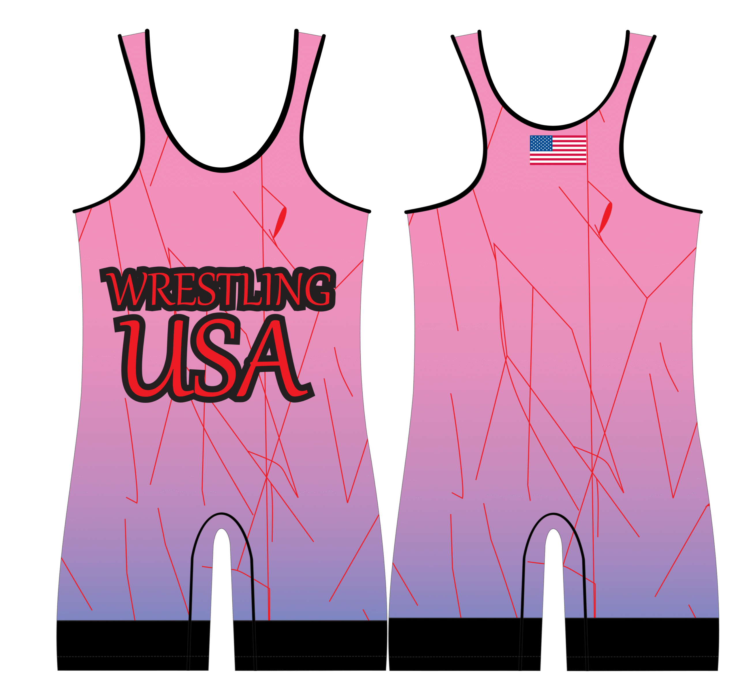22222 NeuresForces “Power Pink” USA Wrestling Singlet 🇺🇸 - Image 1