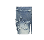 Neures Forces Girl's Y2k Flare Jeans Frayed Hem Star Print Bell Bottom Vintage Jeans Denim Pants - Image 5