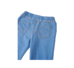 Neures Forces Kids Cowgirl Cute Flare Bootcut Jeans Bell Bottoms Jeans for Girls Blue Casual Ripped Denim Pants - Image 4