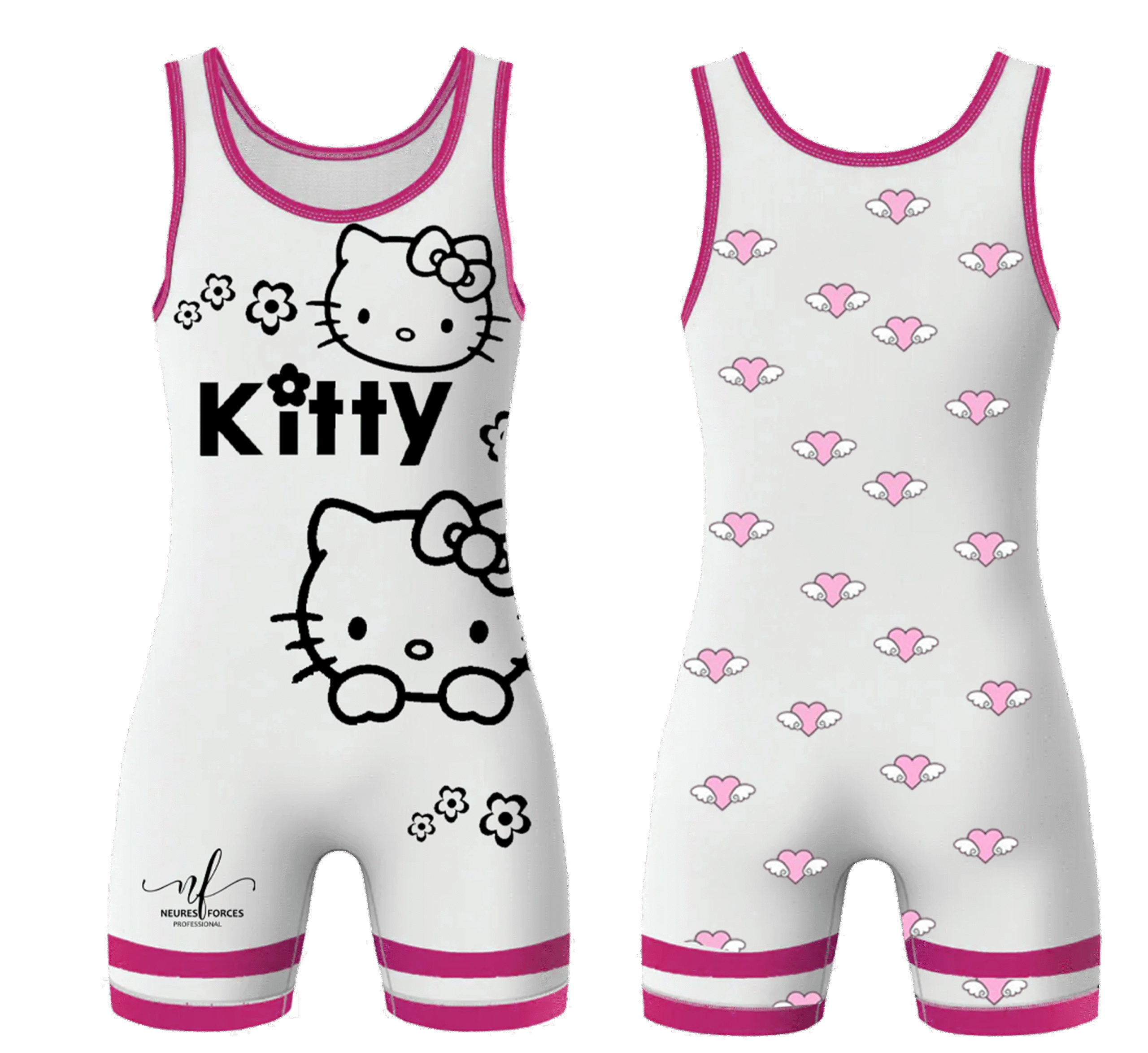 ertyuiokjhmng NeuresForces Kitty Wrestling Singlet – Cute & Confident Women’s Gear - Image 1