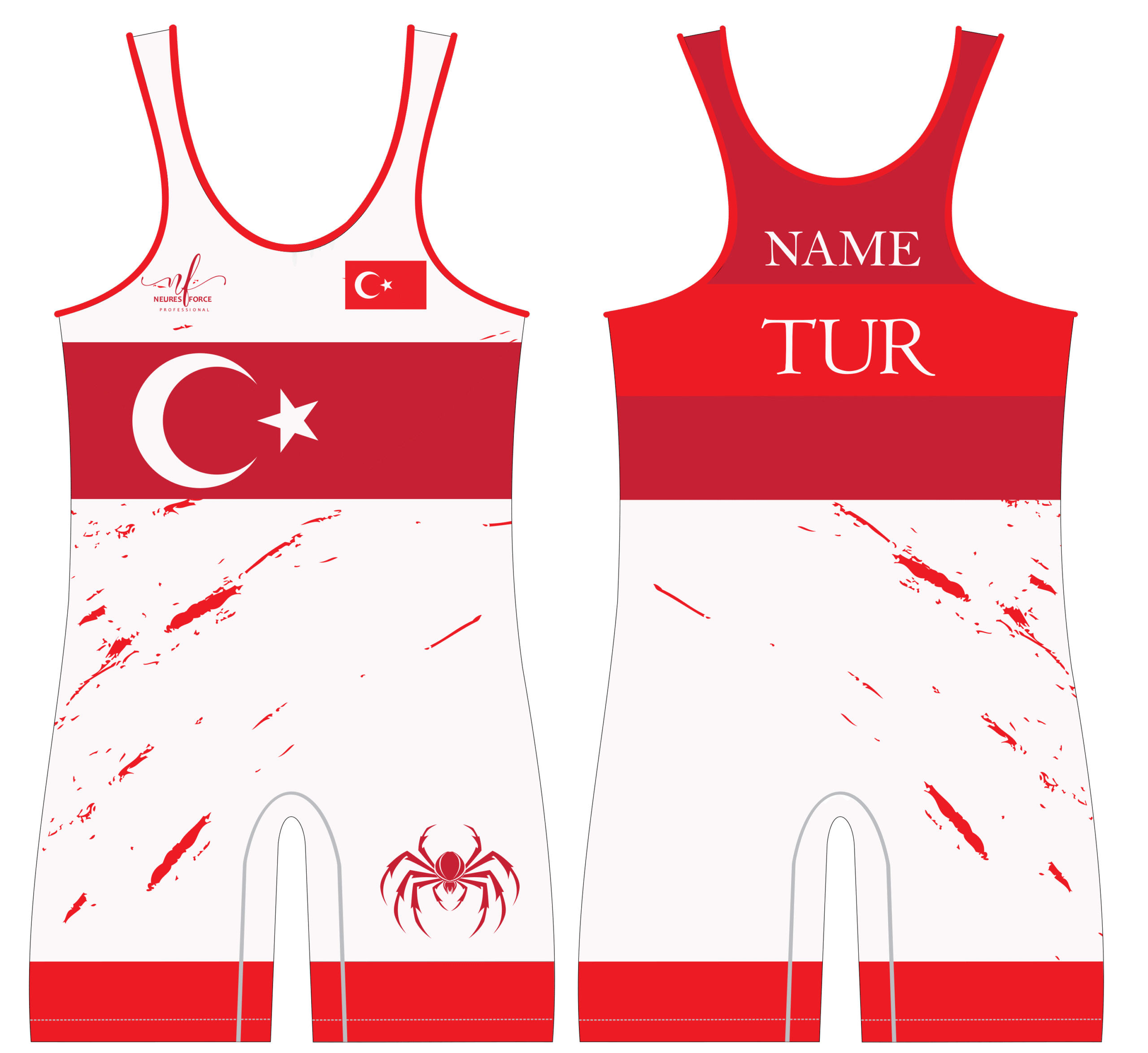 tttt NeuresForces Turkey Wrestling Singlet – National Pride Edition 🇹🇷 - Image 1